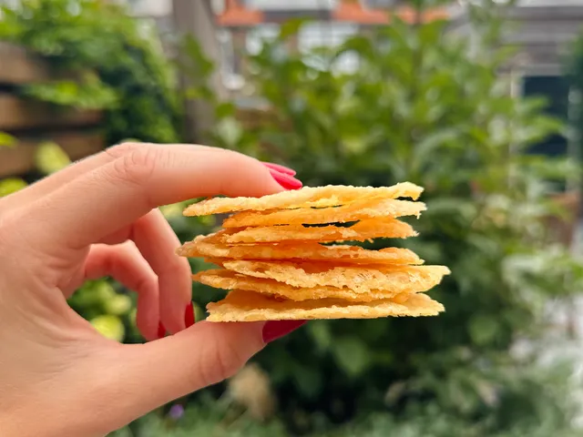 Krokantje van Parmezaanse Kaas, Parmezaan gesmolten koekje krokantje